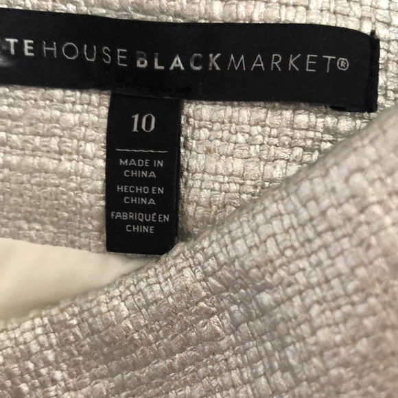 NWT WHBM Metallic Tweed Boot Skirt - Picture 9 of 13